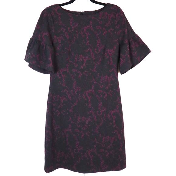 Ivanka Trump Black and Pink Mini Dress Short Pencil Sheath Bell Sleeve Women 4 - Picture 1 of 8